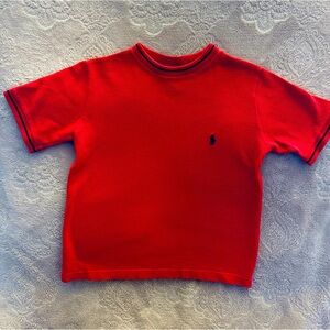 Ralph Lauren cotton mesh crew neck shirt w/ signature embroidery